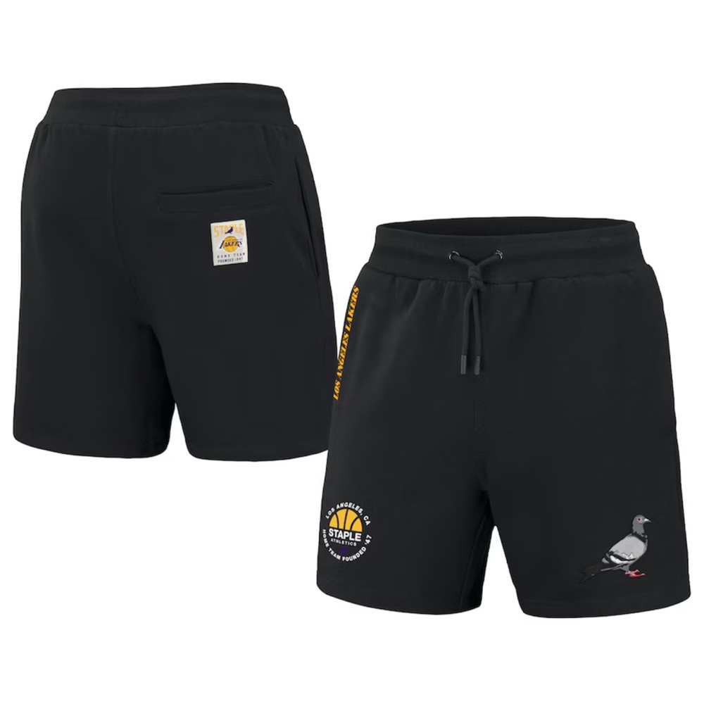 Men's Los Angeles Lakers NBA x Staple Black Home Team Shorts size XL